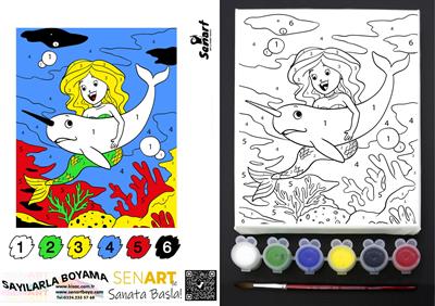 SENART SAYILARLA BOYAMA SETİ SB- 015 DENİZKIZI