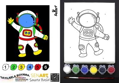 SENART SAYILARLA BOYAMA SETİ SB- 017 ASTRONOT