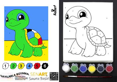 SENART SAYILARLA BOYAMA SETİ SB- 019 KAPLUMBAĞA