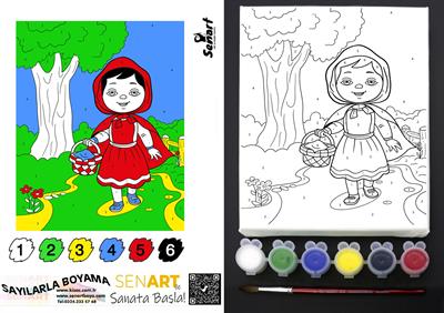 SENART SAYILARLA BOYAMA SETİ SB- 022 K.BAŞLIKL KIZ