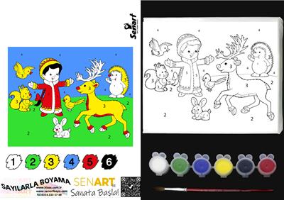 SENART SAYILARLA BOYAMA SETİ SB- 023 NOELE HAZIRLI
