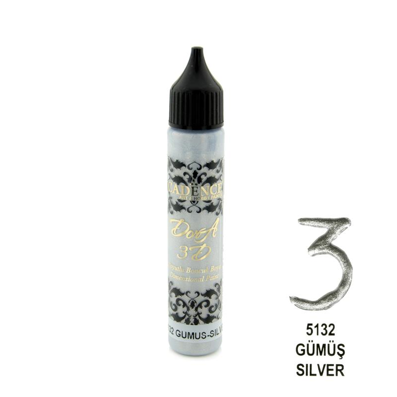 3D DORA BONCUK BOYA 5132 GÜMÜŞ 25ML
