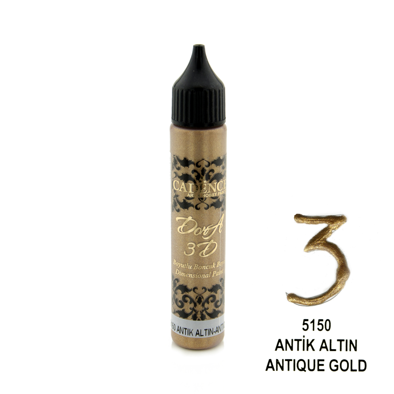 3D DORA BONCUK BOYA 5150 ANTİK ALTIN 25ML