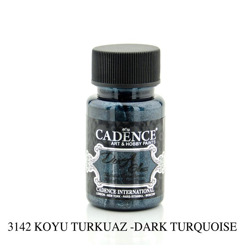 DORA CAM METALİK 3142 KOYU TURKUAZ 50ML