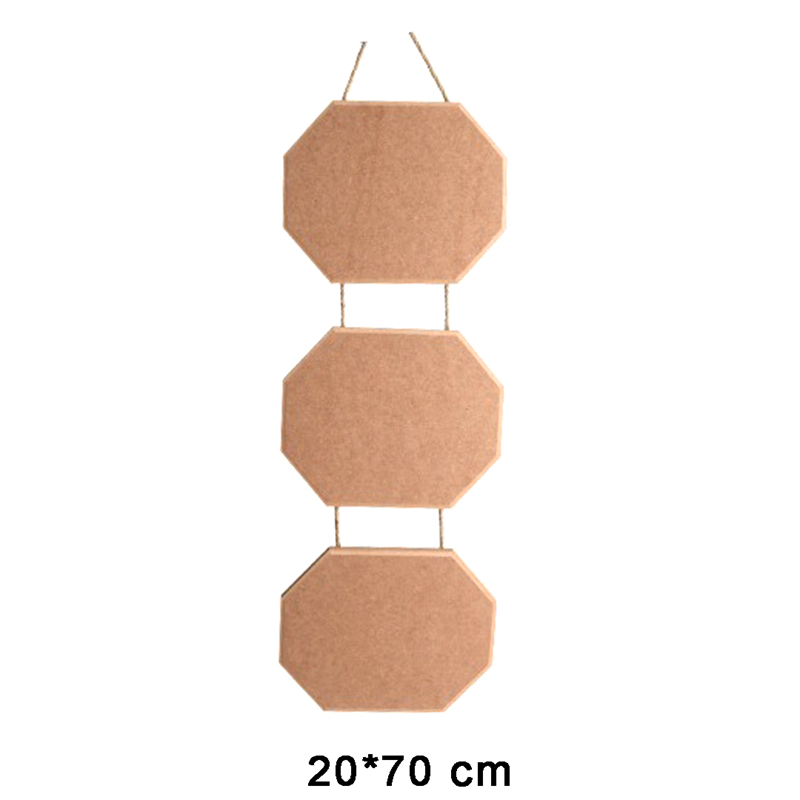 MDF OBJE- 18 mm İPLİ 3'LÜ PANO SEKİZGEN UZUN PANO
