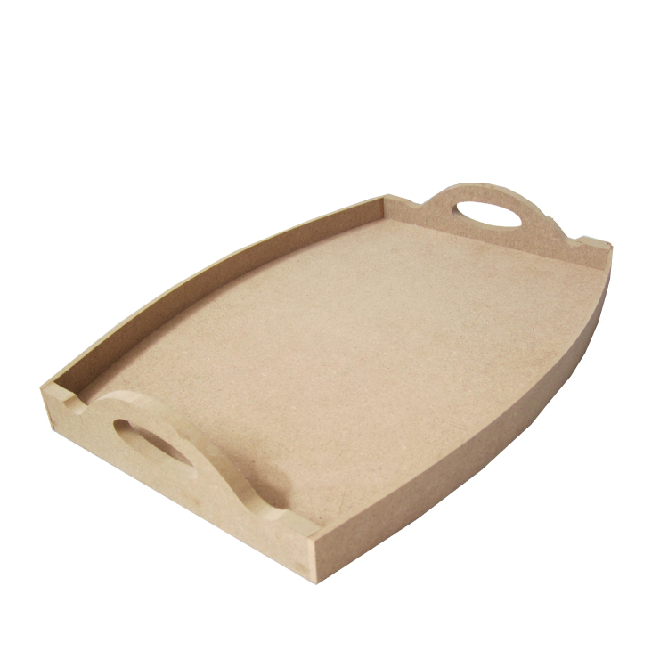 MDF OBJE- OVAL KULPLU TEPSİ