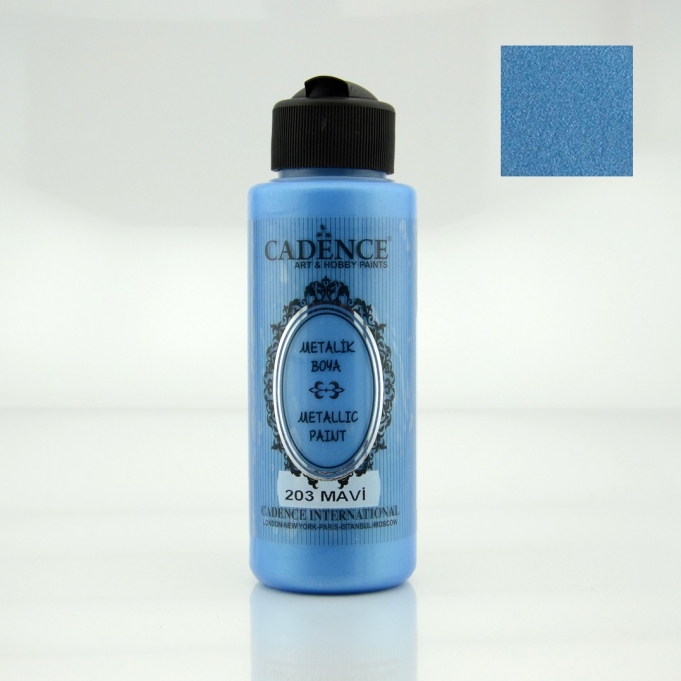 METALİK SEDEFLİ BOYA 203 MAVİ 120ML