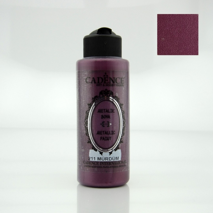 METALİK SEDEFLİ BOYA 211 MÜRDÜM 120ML