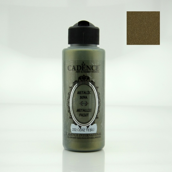 METALİK SEDEFLİ BOYA 232 CEVİZ YEŞİLİ 120ML