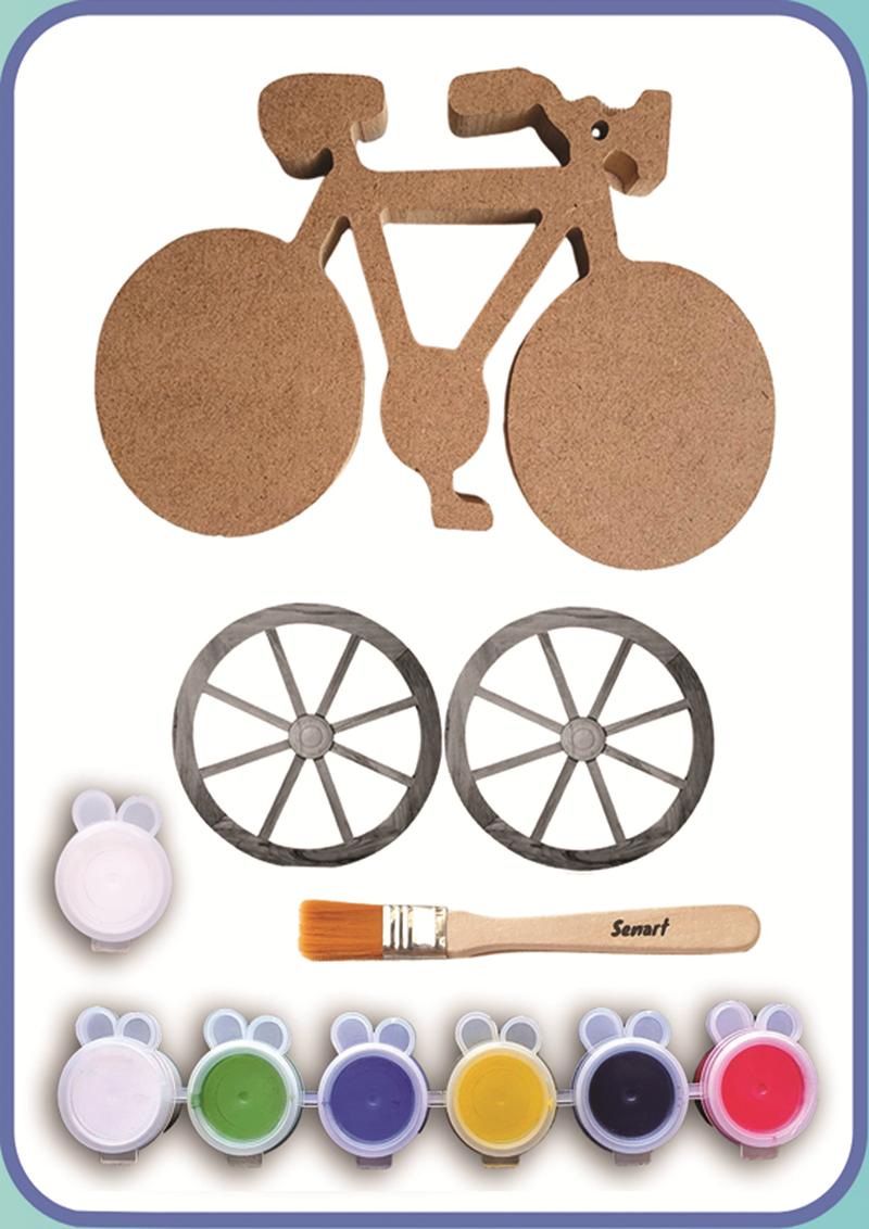 SENART AHŞAP BOYAMA SETİ AB - 002 BİSİKLET