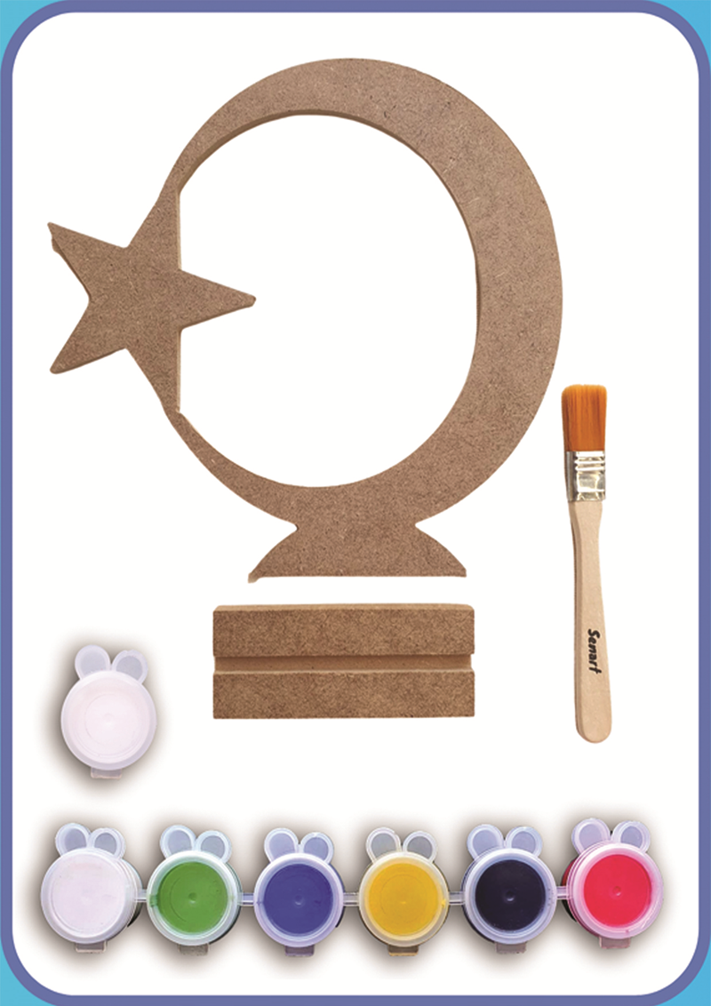 SENART AHŞAP BOYAMA SETİ AB - 007 AYYILDIZ