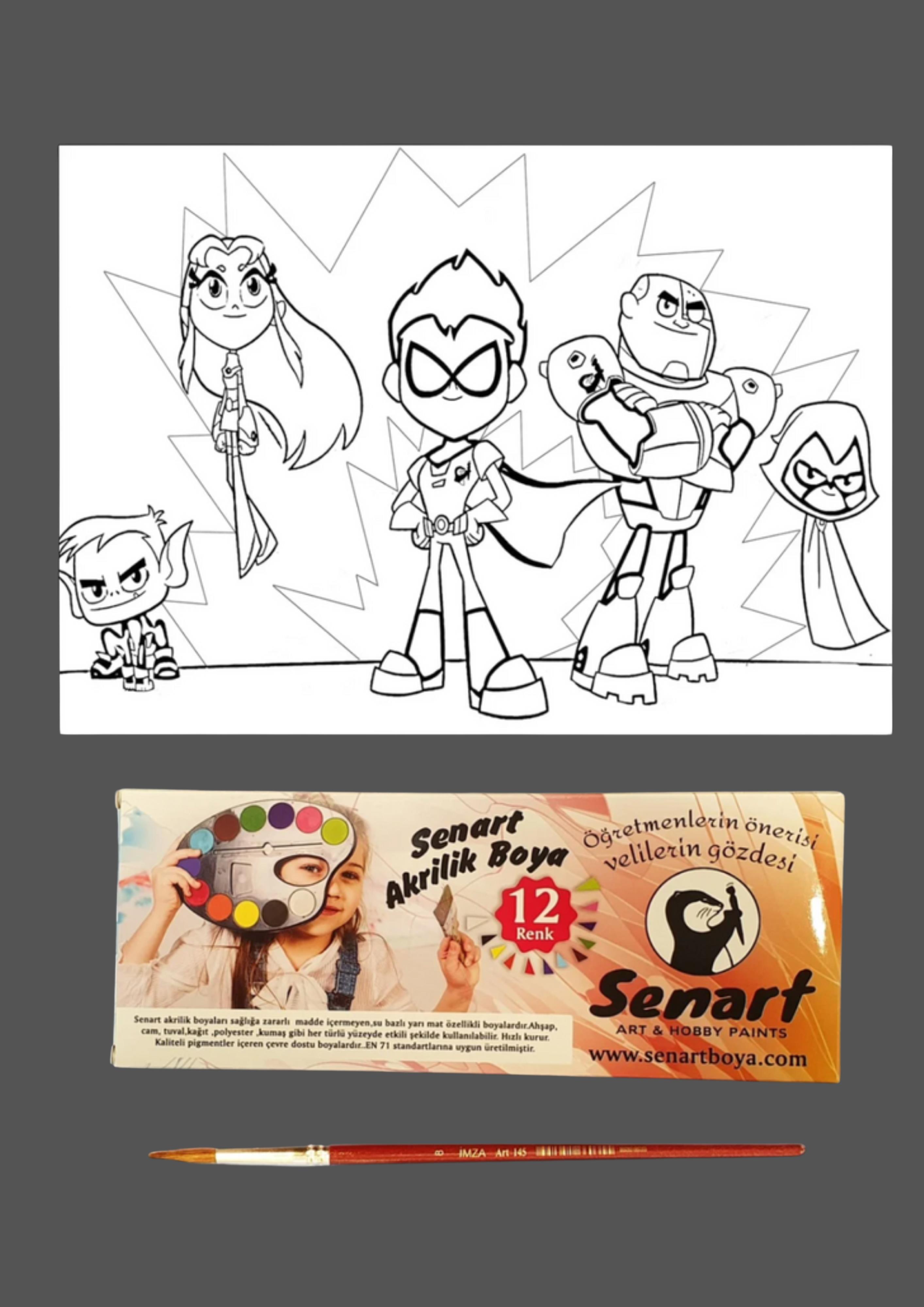 SENART DÜŞLE BOYAMA SETİ 11 TİTANLAR 35*50