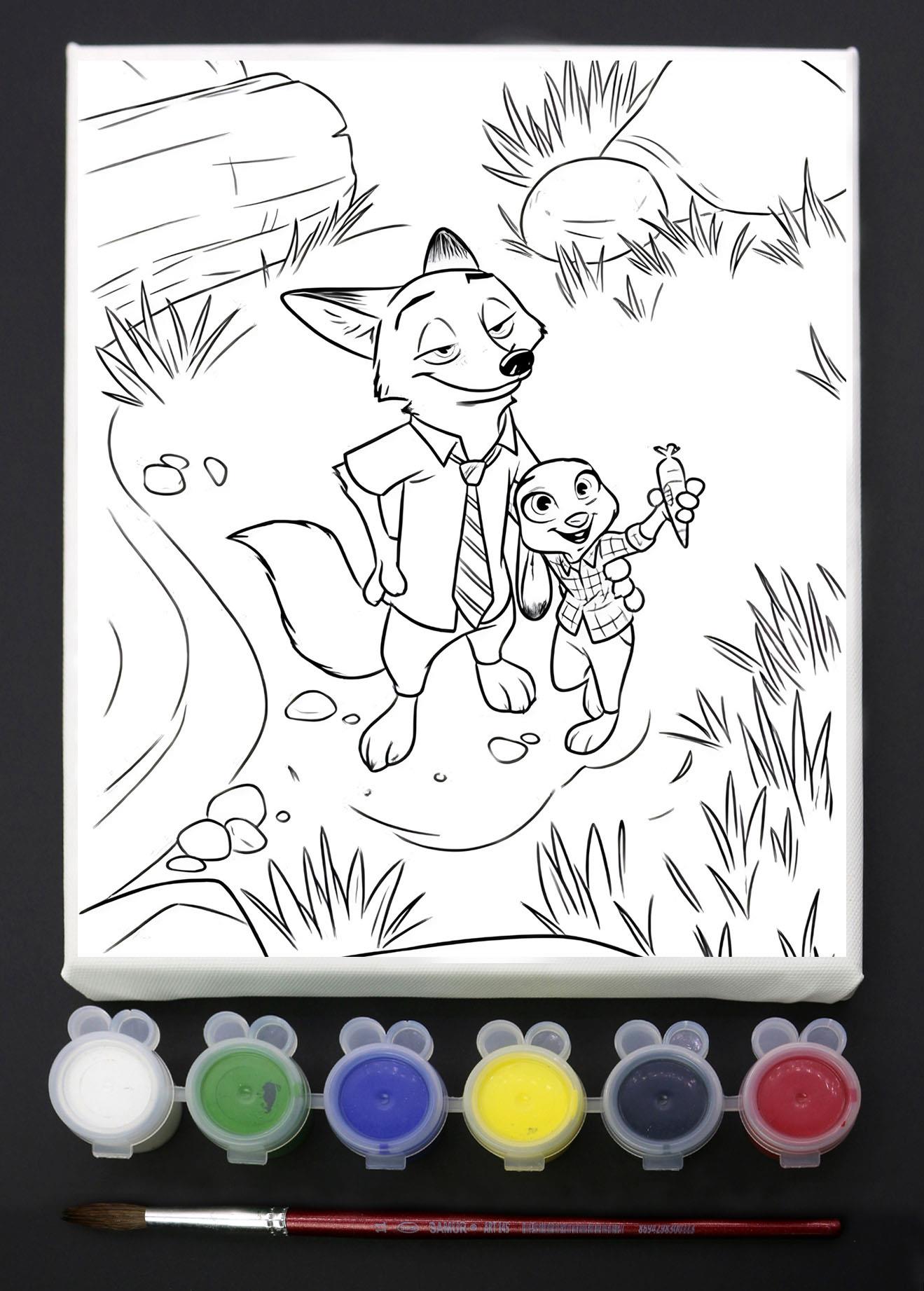 SENART DÜŞLE VE BOYA SETi DB-021 TİLKİ AİLESİ