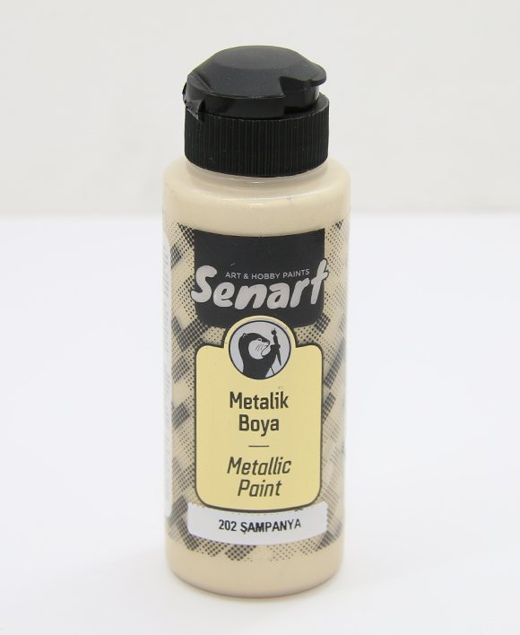 SENART METALİK SEDEFLİ BOYA 202 ŞAMPANYA 120ML