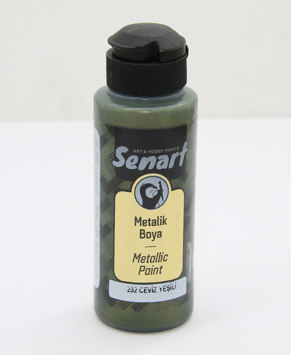 SENART METALİK SEDEFLİ BOYA 232 CEVİZ YEŞİLİ 120ML