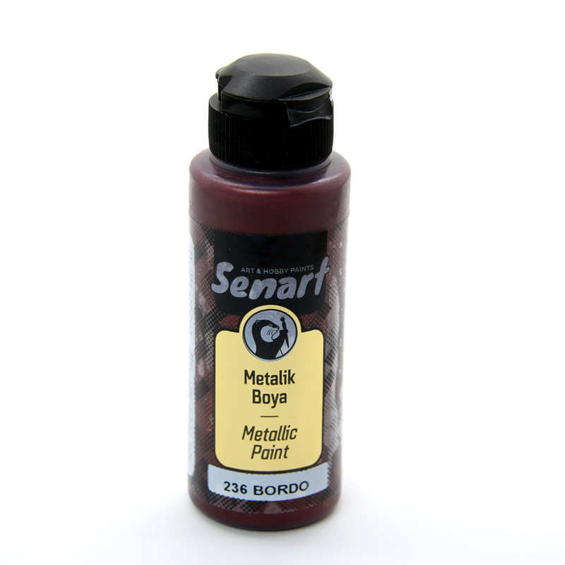 SENART METALİK SEDEFLİ BOYA 236 BORDO 120ML