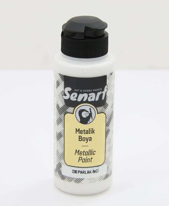 SENART METALİK SEDEFLİ BOYA 238 PARLAK İNCİ 120ML