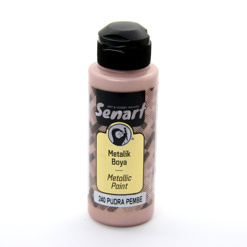 SENART METALİK SEDEFLİ BOYA 240 PUDRA PEMBE 120ML