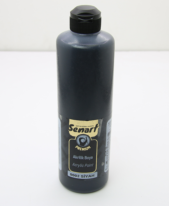 SENART PREMİUM AKRİLİK  0002-SİYAH 500ML