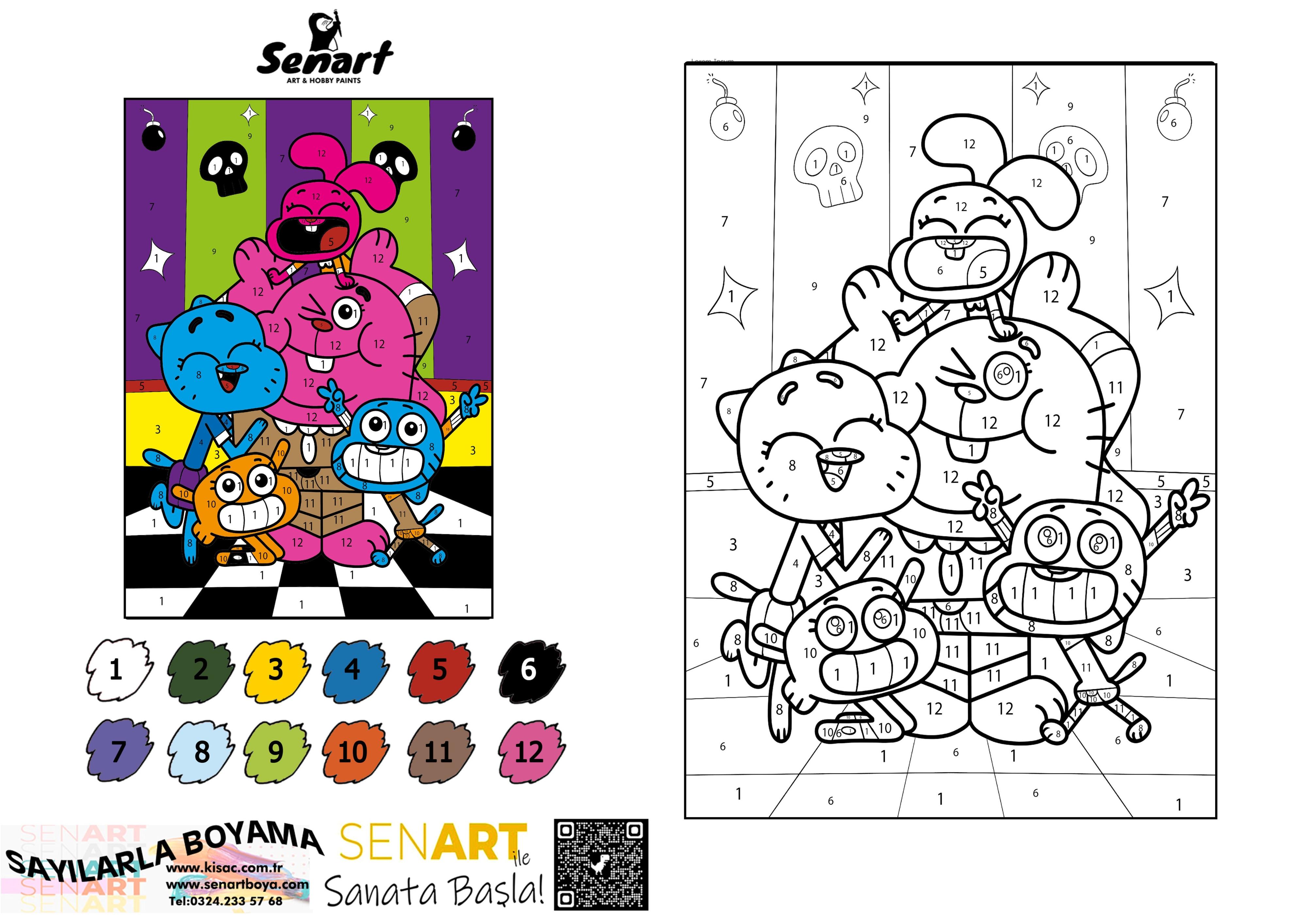 SENART SAYILARLA BOYAMA SETİ 019 GAMBOOL 35*50