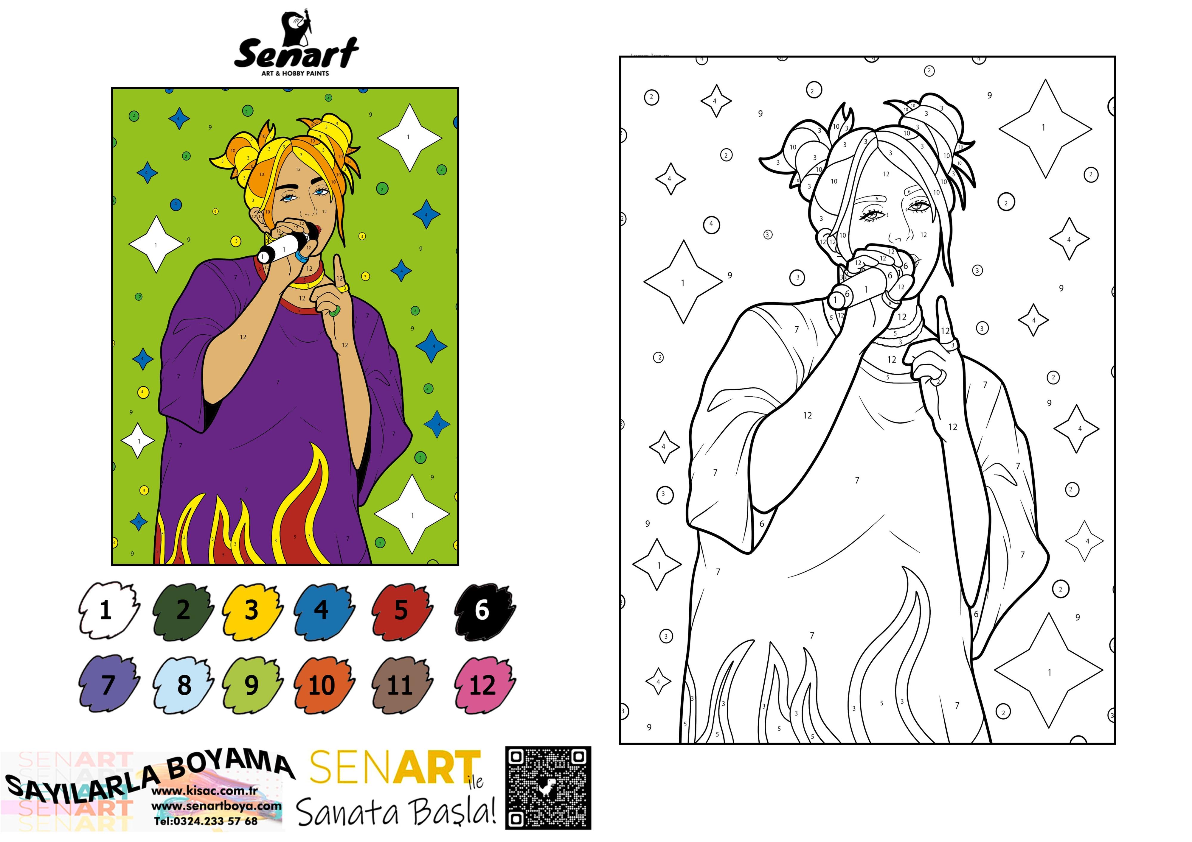 SENART SAYILARLA BOYAMA SETİ 022 BİLLE ELLİS 35*50