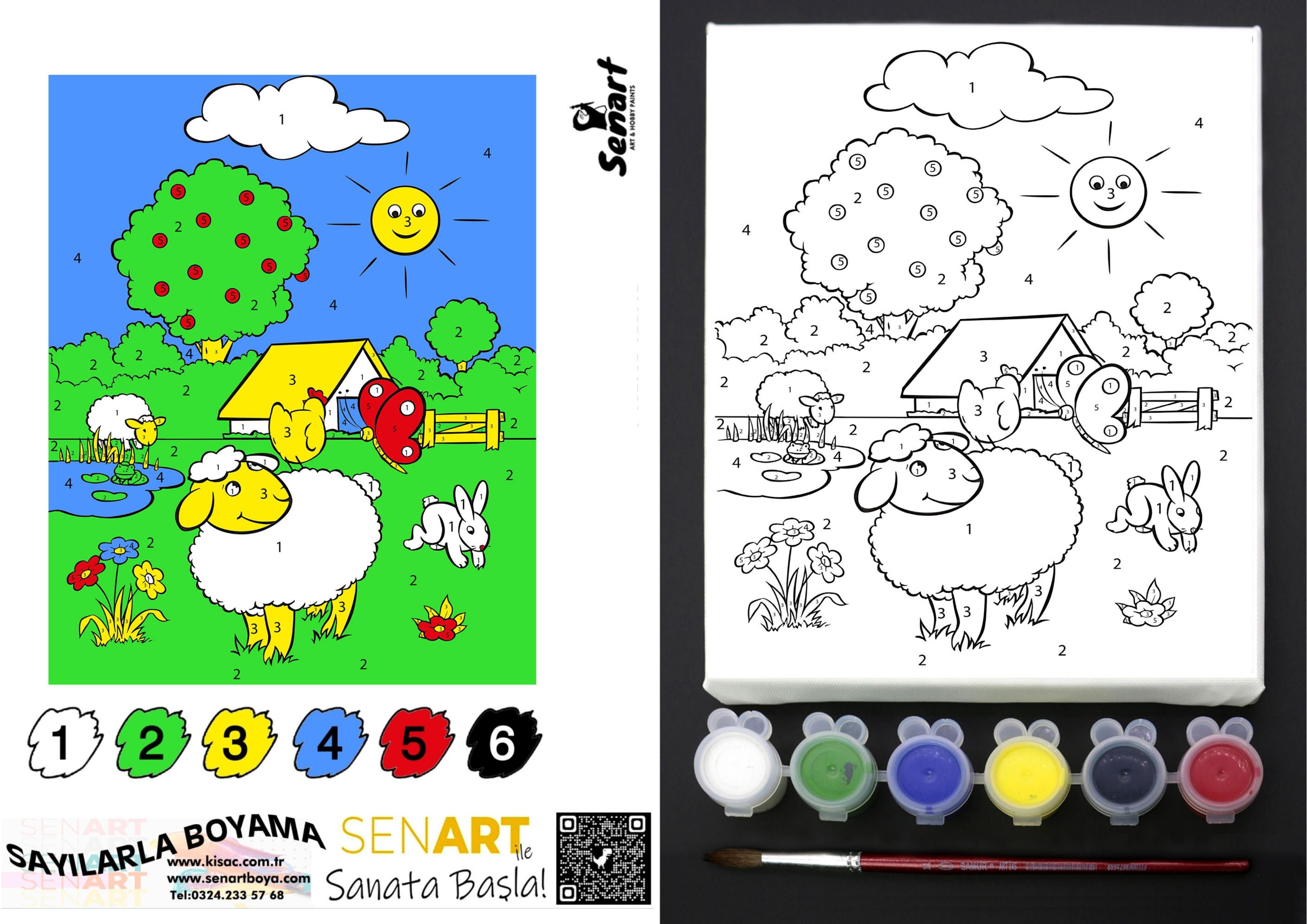 SENART SAYILARLA BOYAMA SETİ SB- 014 ÇİFTLİK