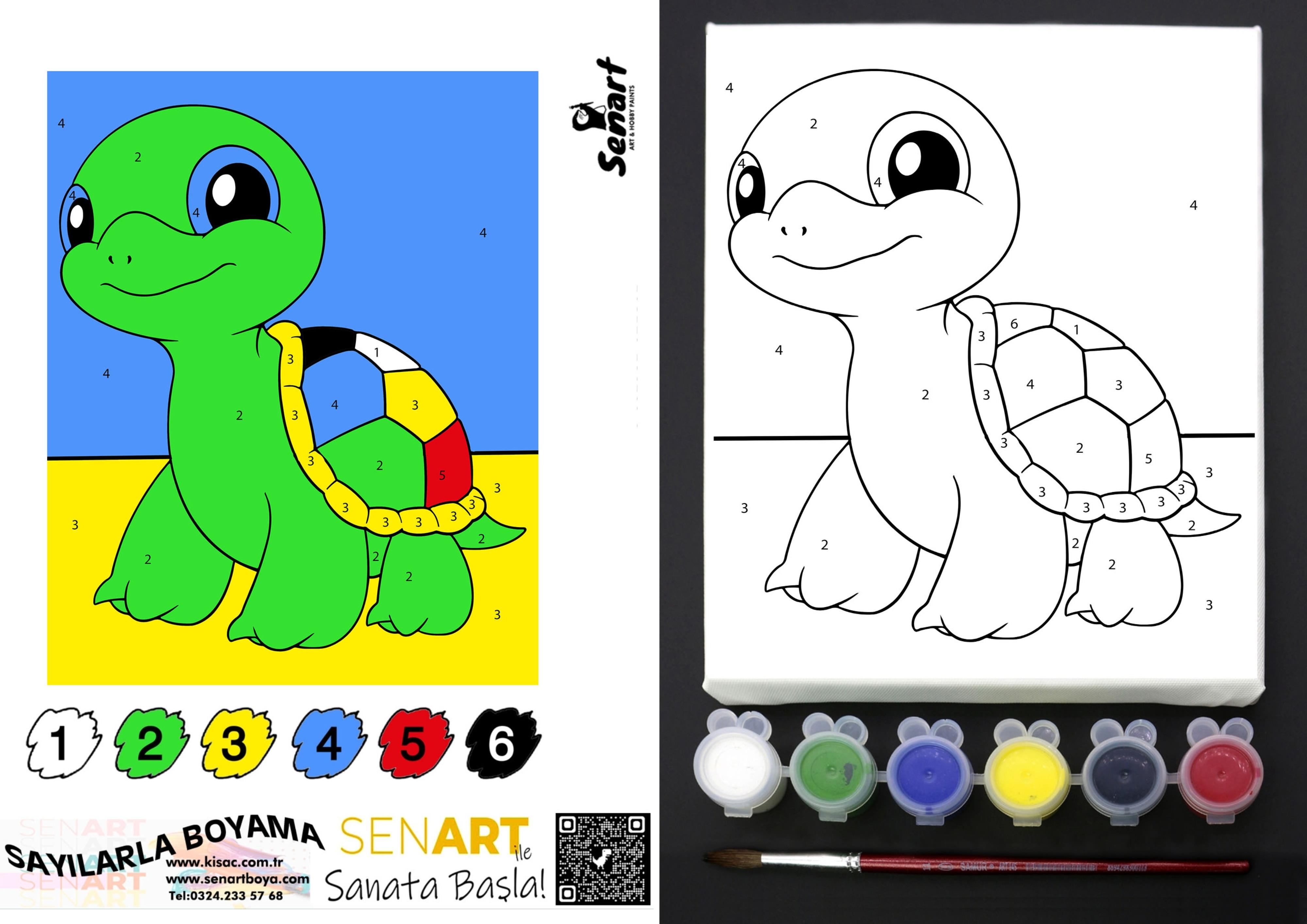 SENART SAYILARLA BOYAMA SETİ SB- 019 KAPLUMBAĞA
