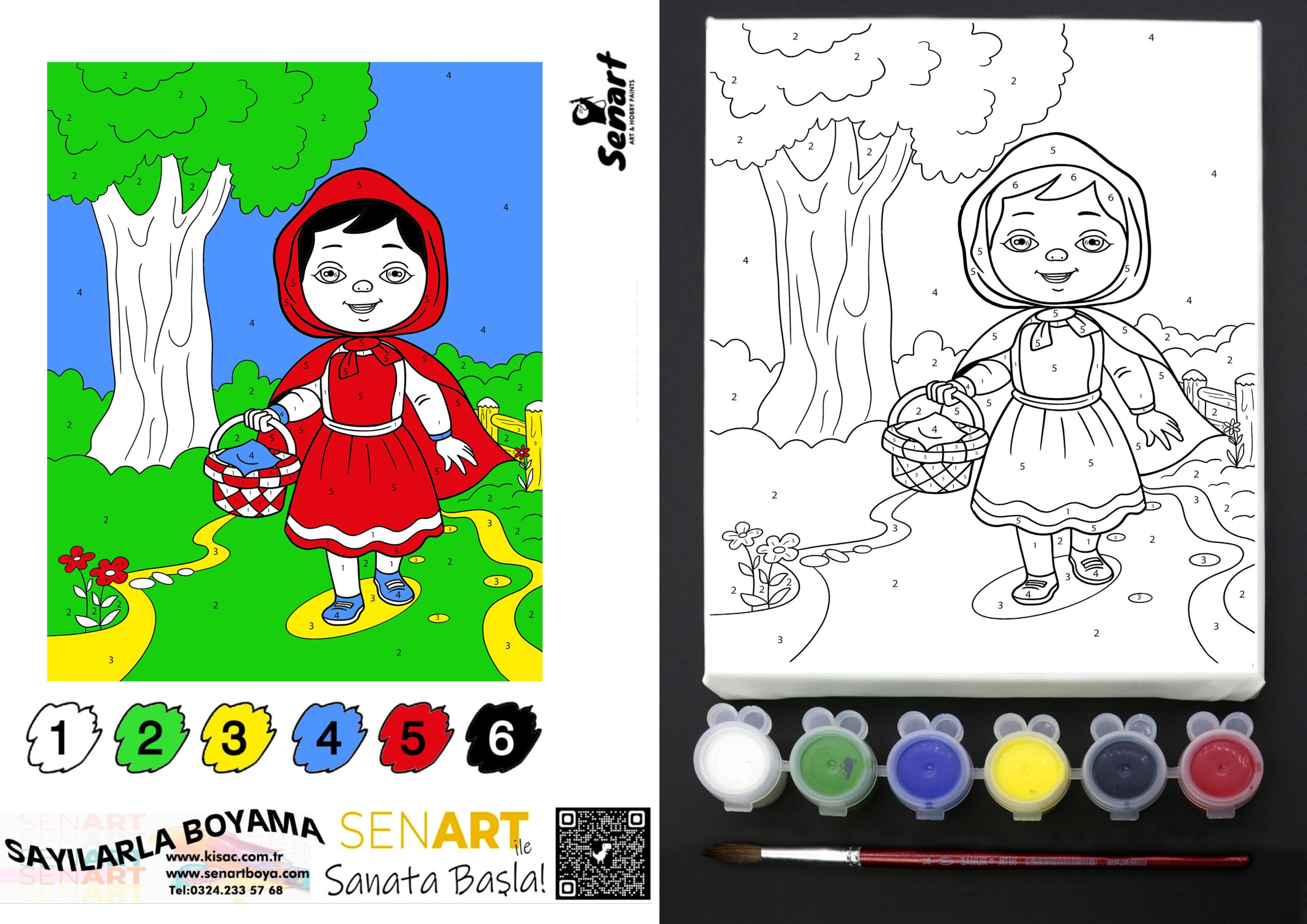 SENART SAYILARLA BOYAMA SETİ SB- 022 K.BAŞLIKL KIZ