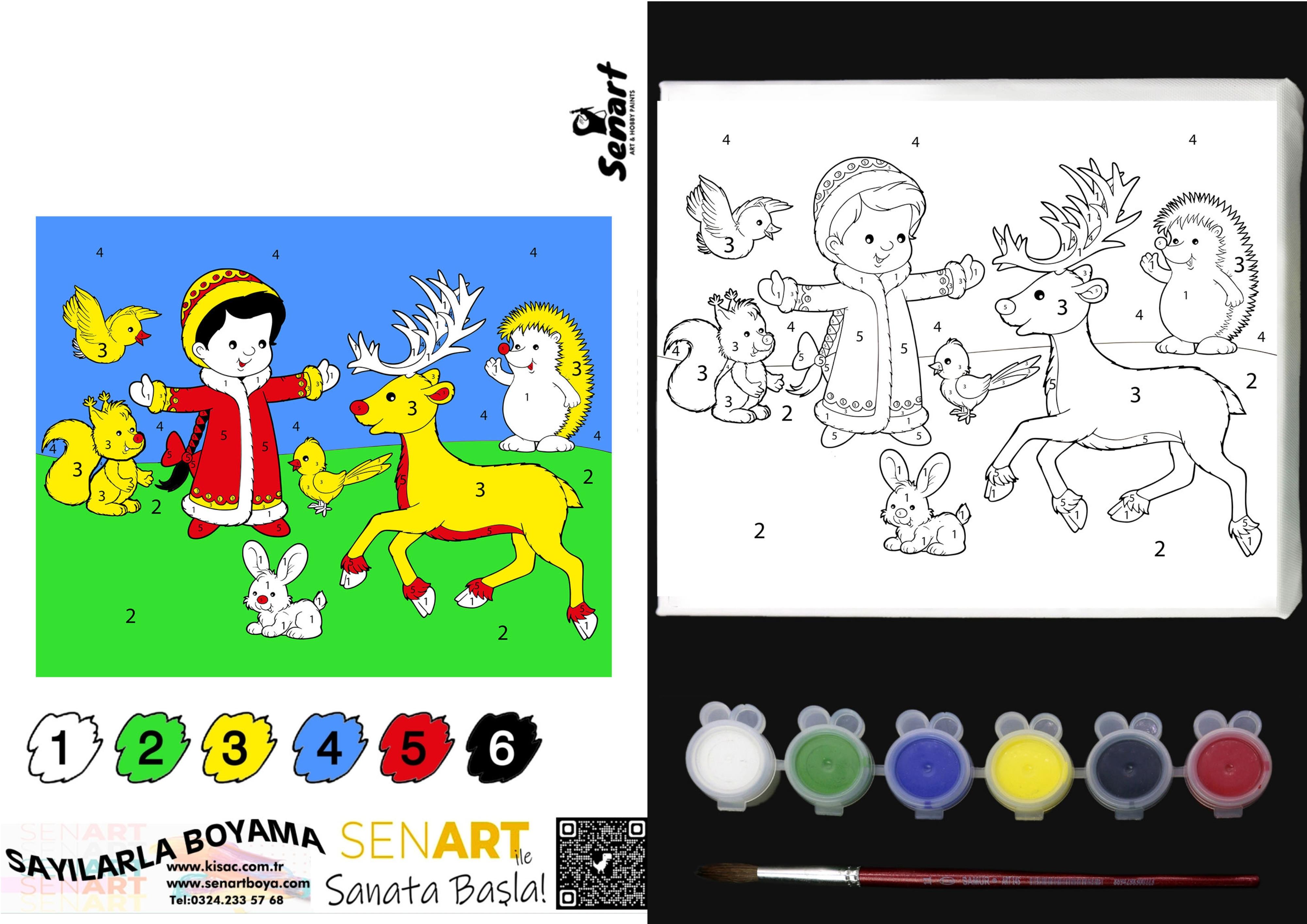 SENART SAYILARLA BOYAMA SETİ SB- 023 NOELE HAZIRLI