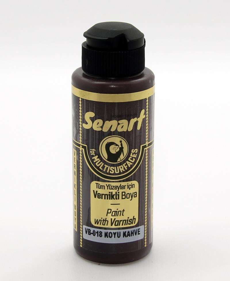 SENART VERNİKLİ BOYA VB-018 KOYU KAHVE 120 ML