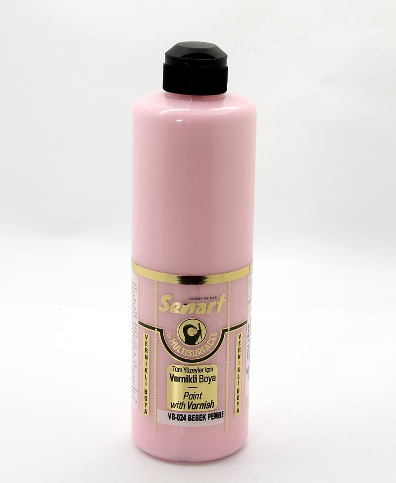 SENART VERNİKLİ BOYA VB-024 BEBEK PEMBE 500 ML