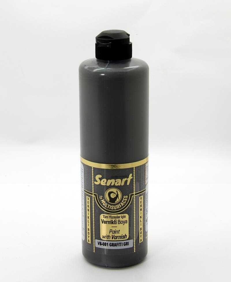 SENART VERNİKLİ BOYA VB-081 GRAFİTİ GRİ 500 ML