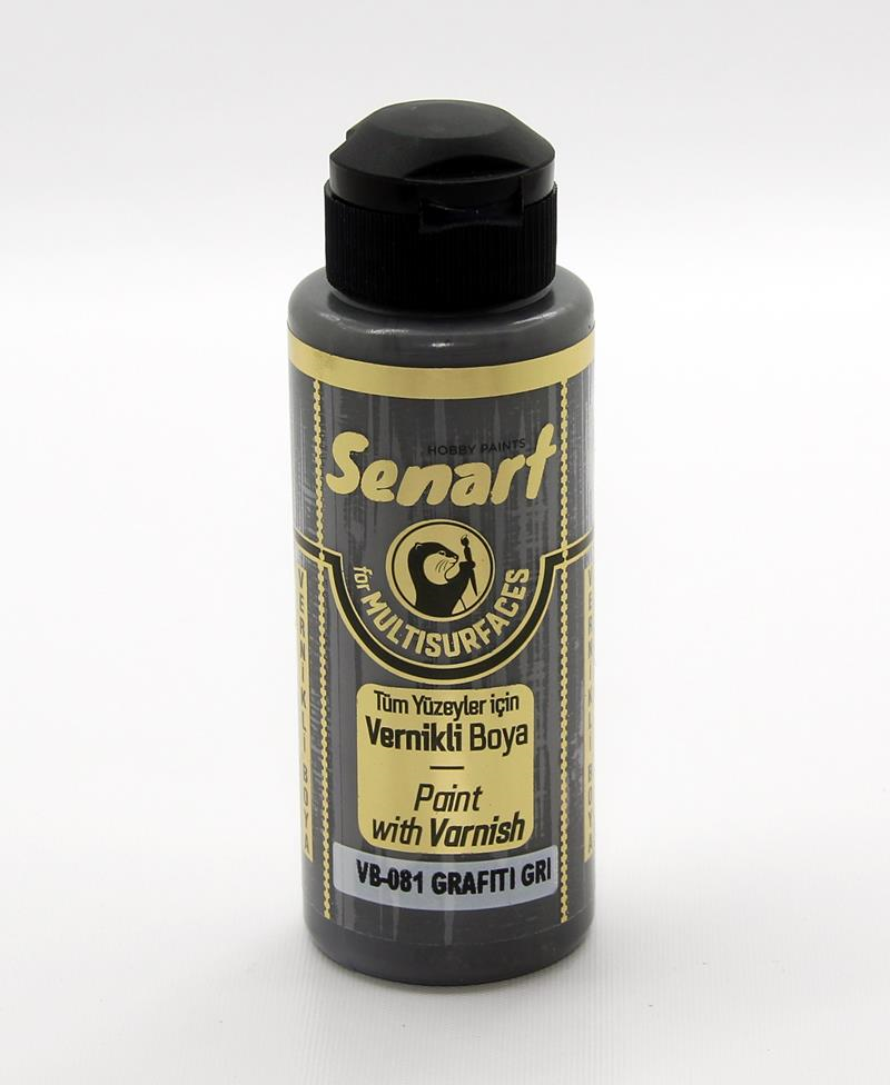 SENART VERNİKLİ BOYA VB-081 GRAFİTİ GRİ 120 ML