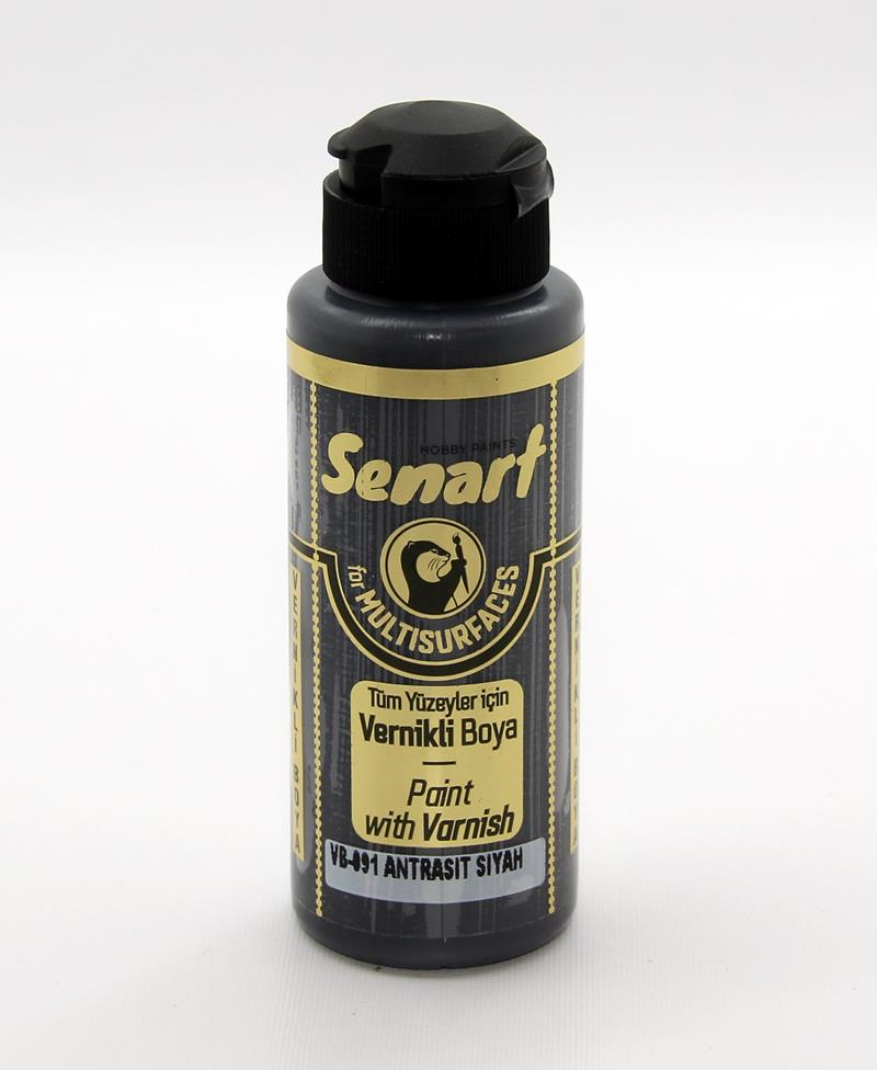 SENART VERNİKLİ BOYA VB-091 ANTRASİT SİYAH 120 ML