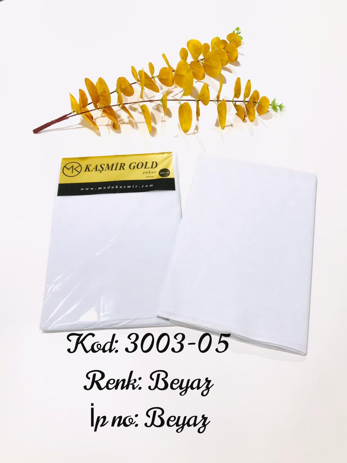 3003 Poşetli Kaşmir 100 Cm Düz Yazma
