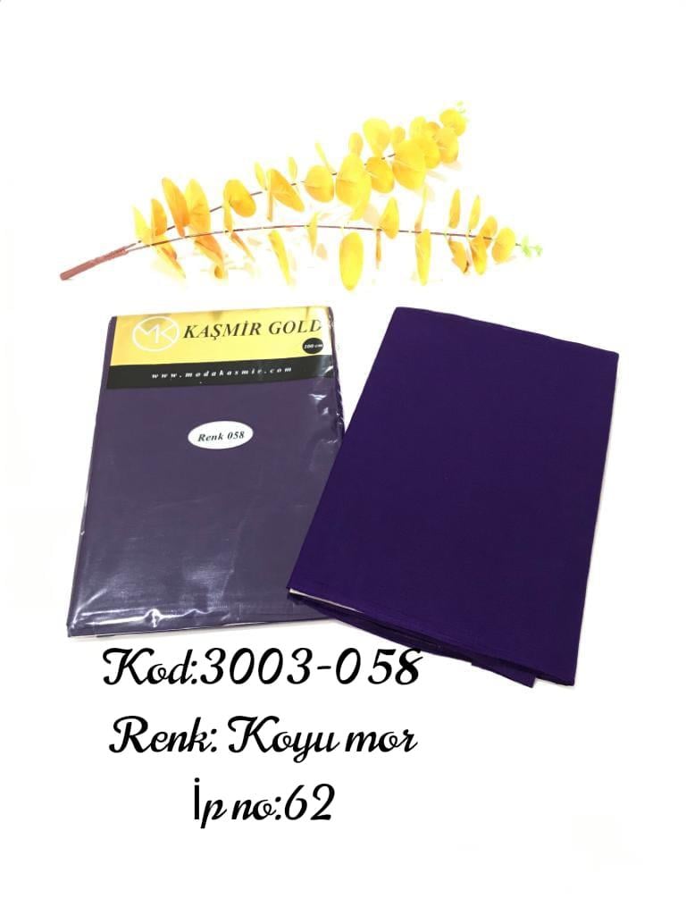 3003 Poşetli Kaşmir 100 Cm Düz Yazma