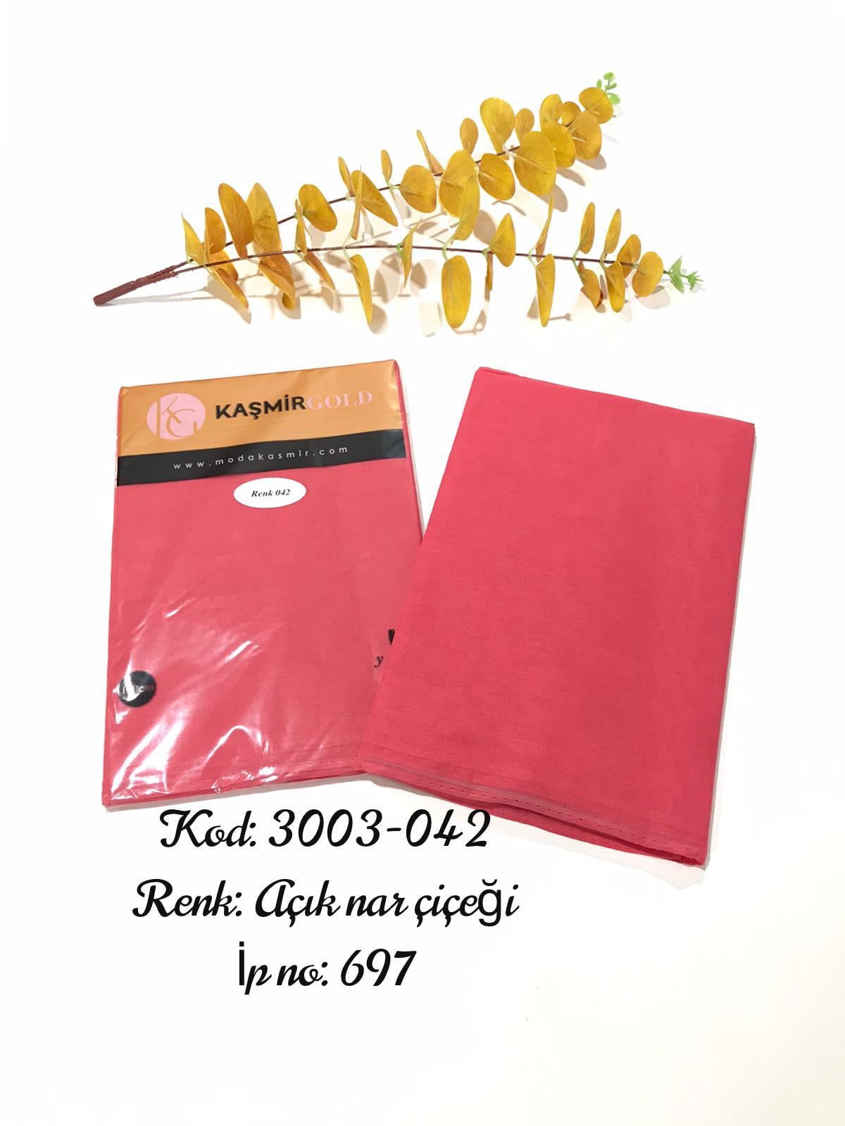 3003 Poşetli Kaşmir 100 Cm Düz Yazma