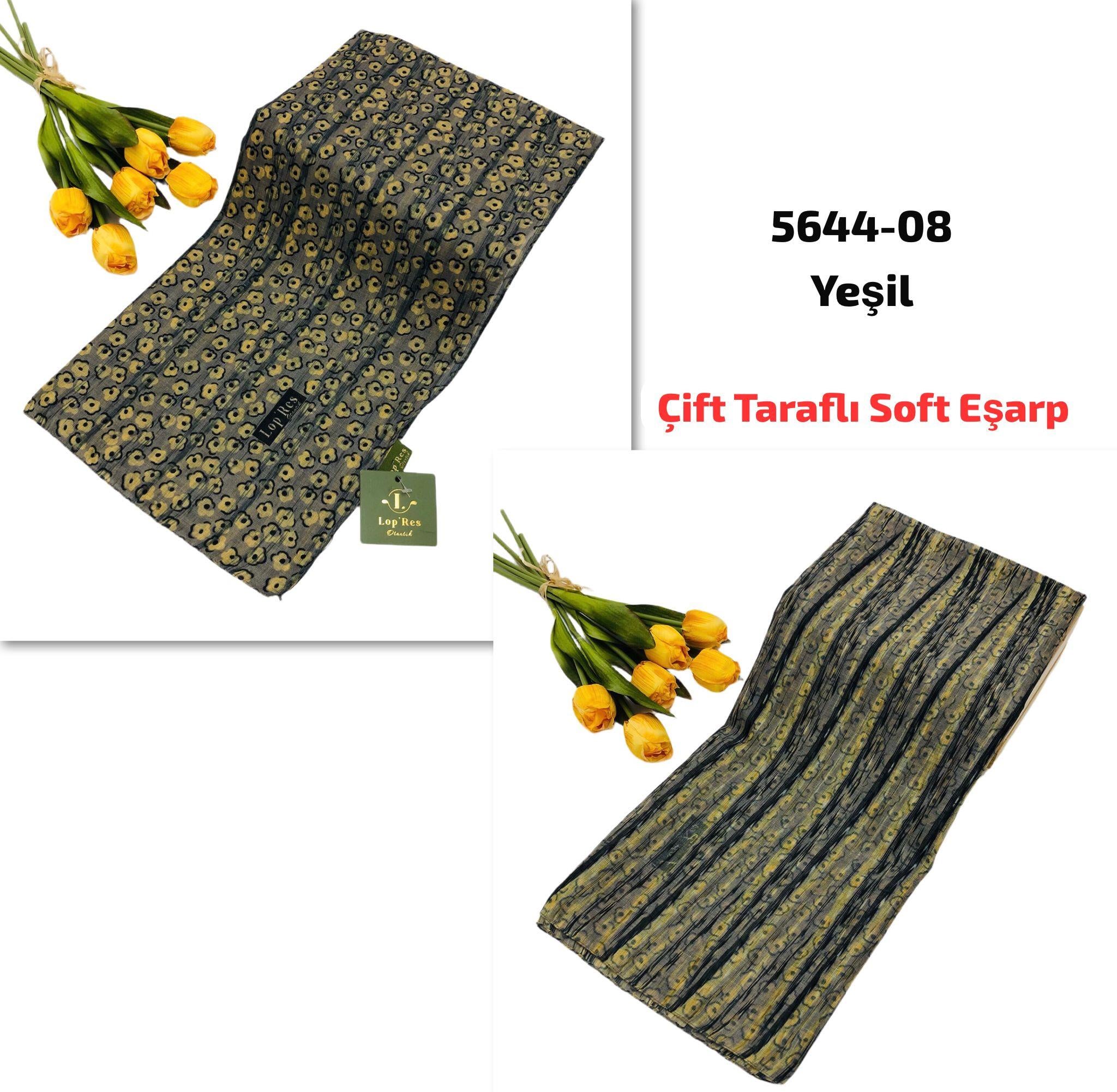 5644 Lop'Res Çift Taraflı Soft Eşarp