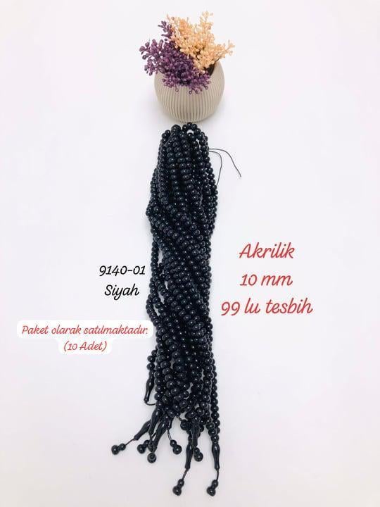 9140 10 mm Akrilik 99 lu Tesbih
