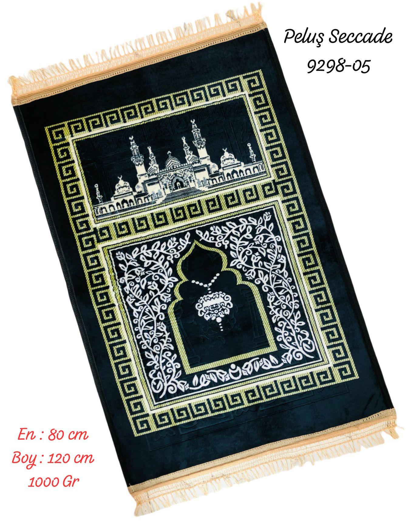 9298 Desenli Peluş Seccade Lüks