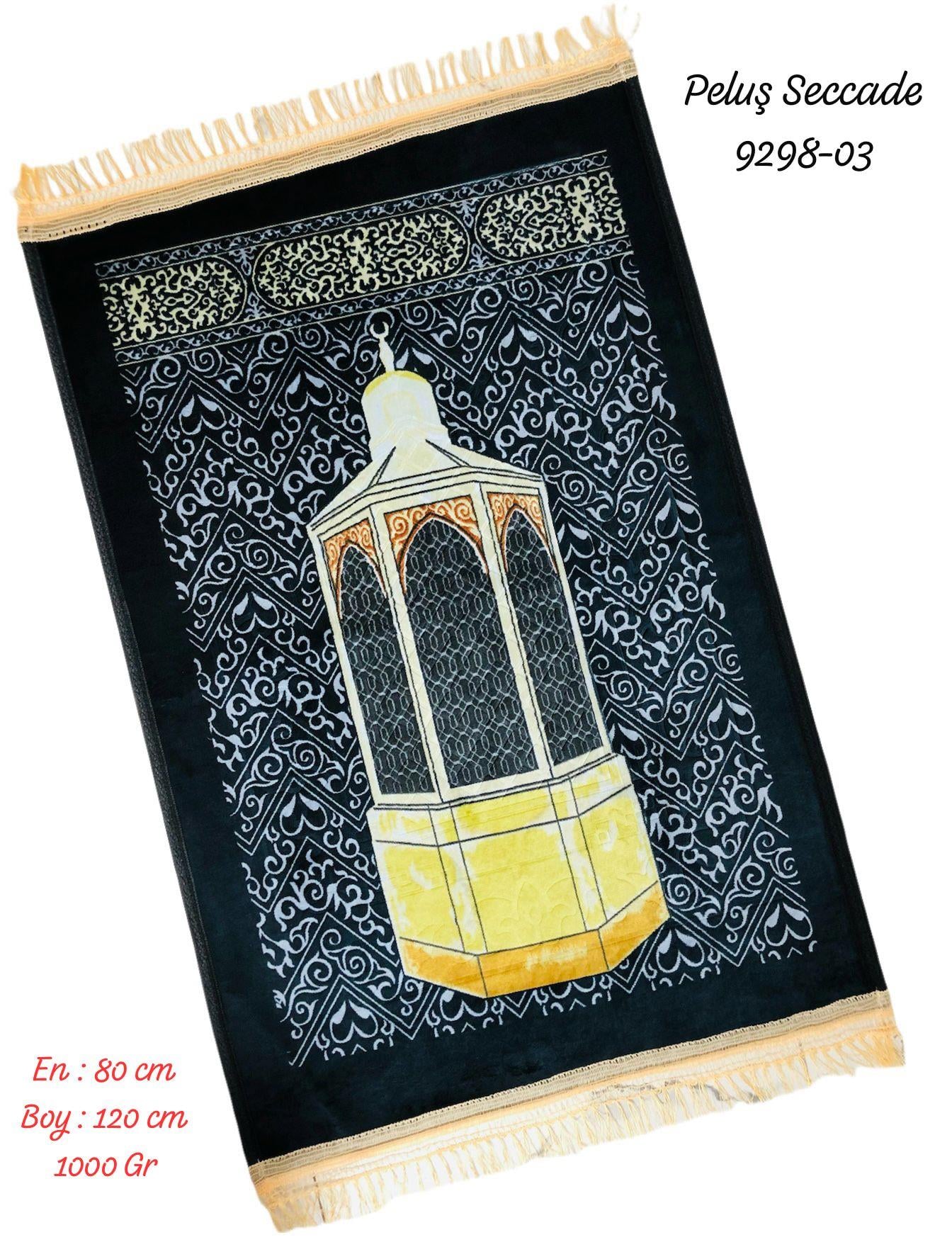 9298 Desenli Peluş Seccade Lüks
