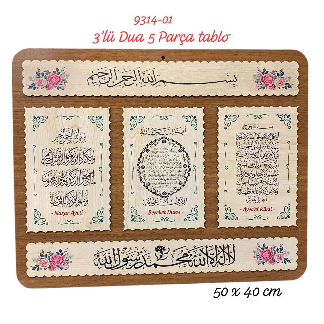 9314 3'lü Dua 5 Parça Tablo