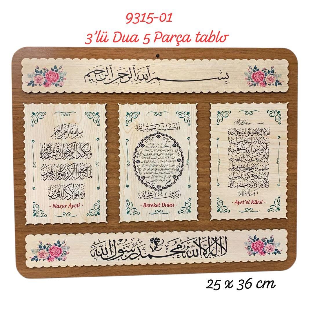 9315 3'lü Dua 5 Parça Tablo