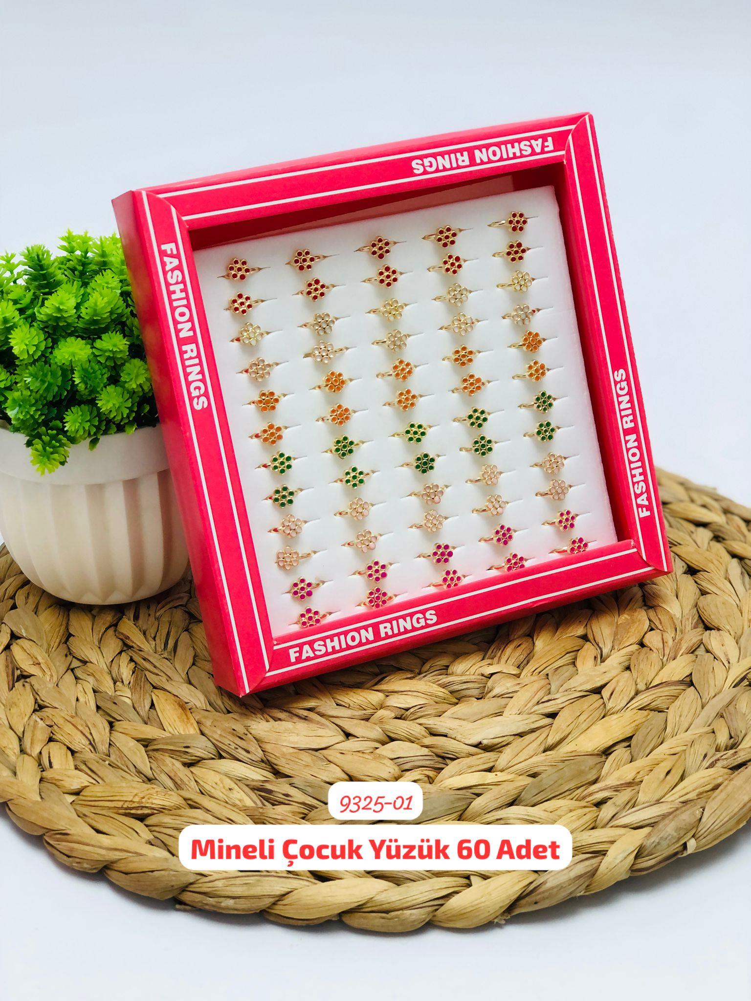 9325 Mineli Çocuk Yüzük 60 Adet