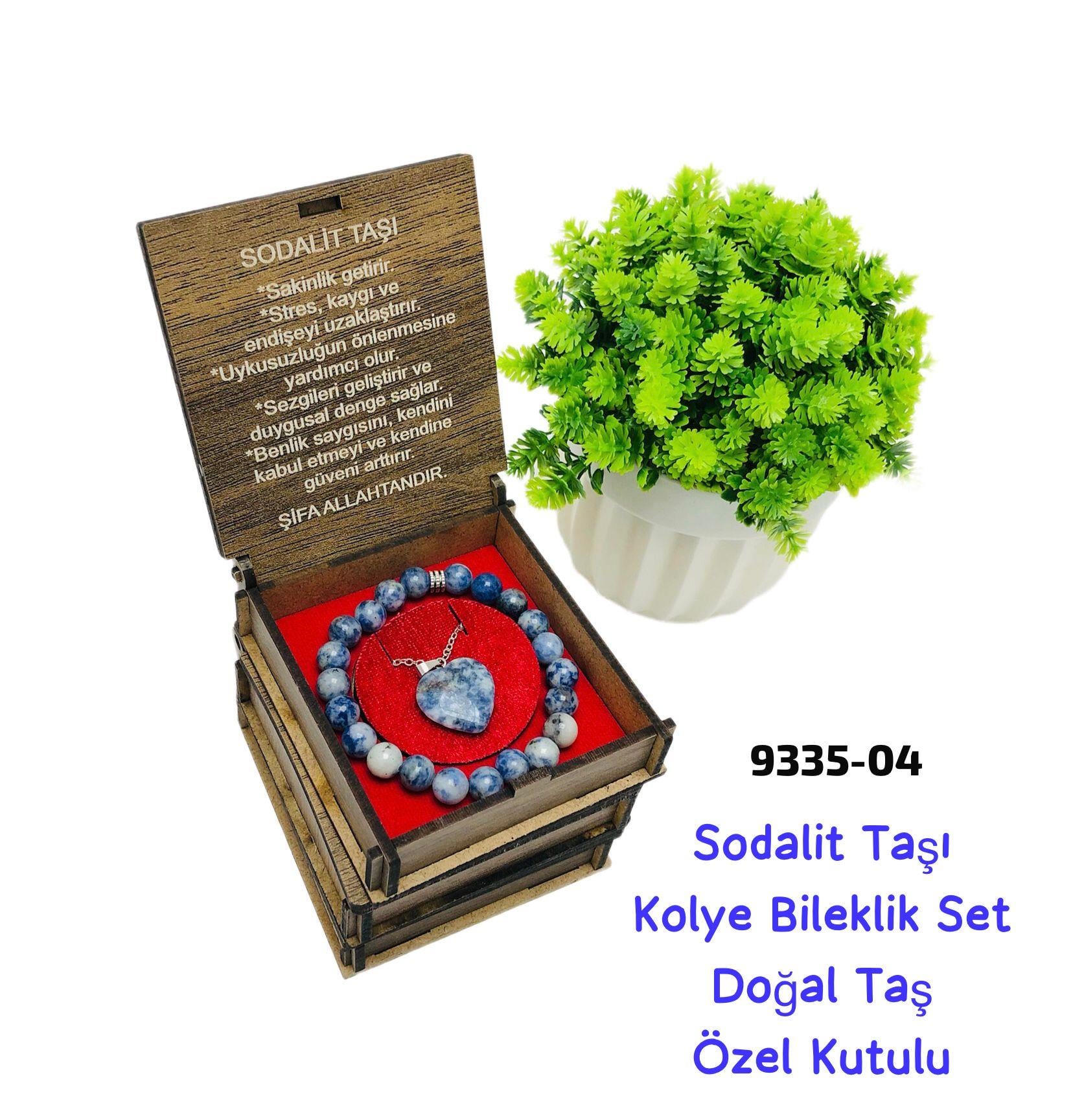9335 Akik Taşı Kolye Bileklik Set