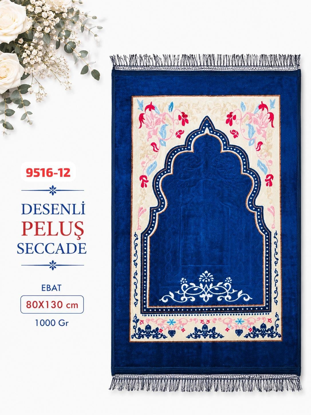 Desenli Peluş Seccade