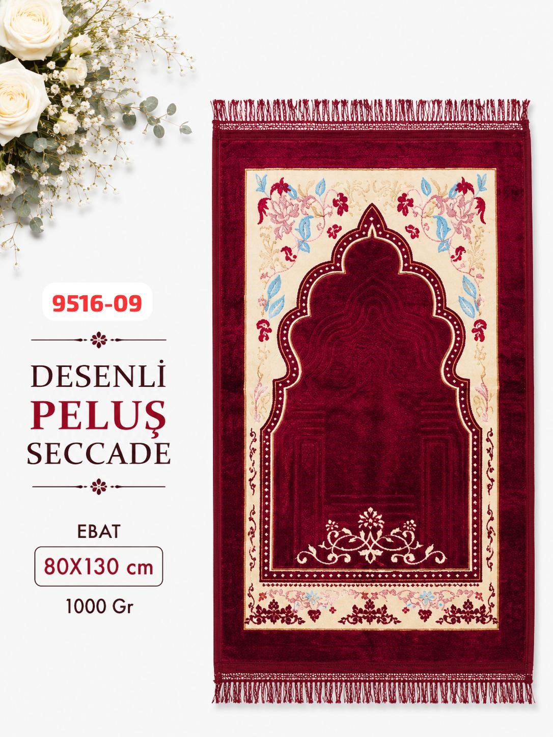 Desenli Peluş Seccade