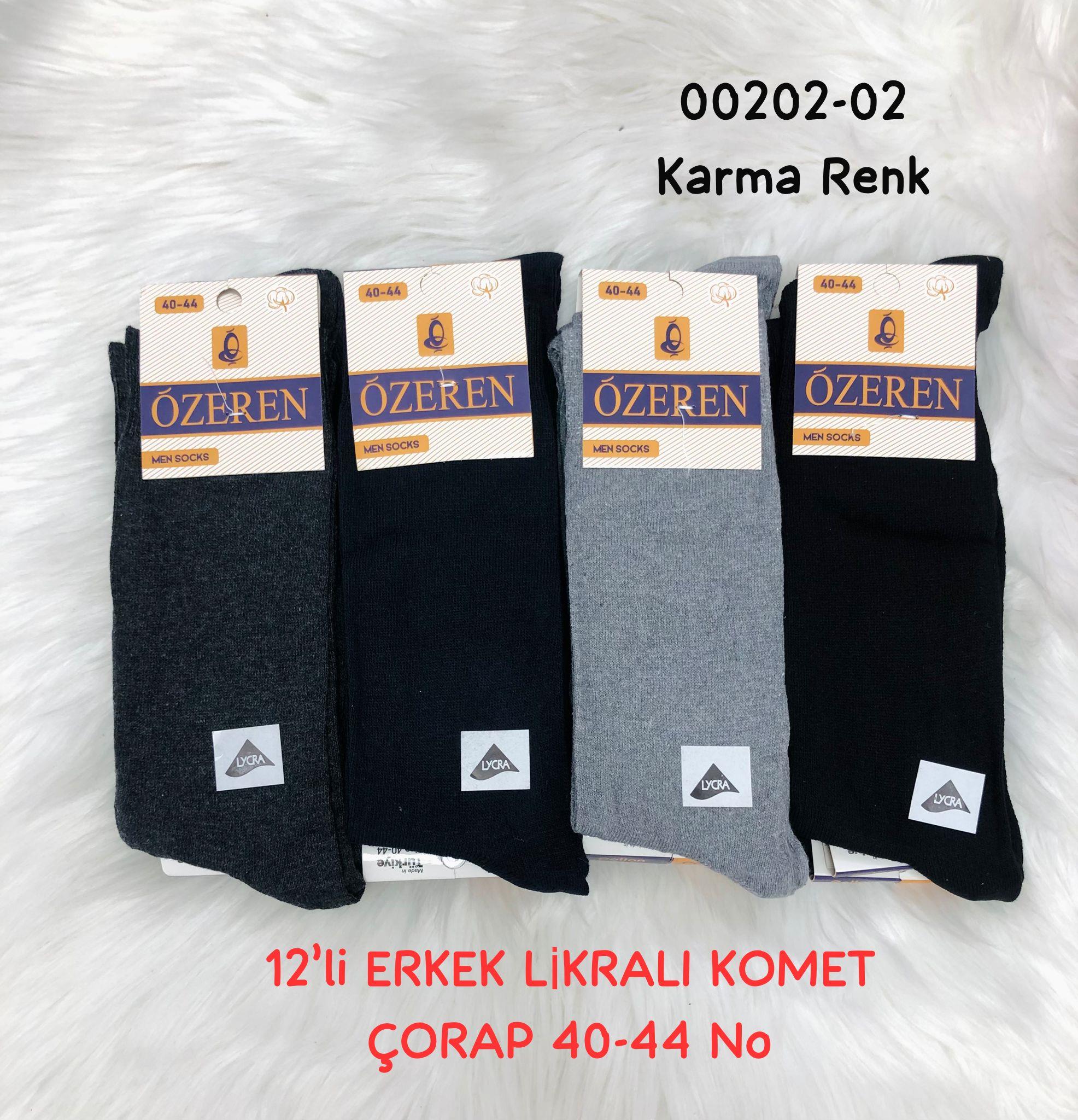 Erkek Likralı Komet Çorap