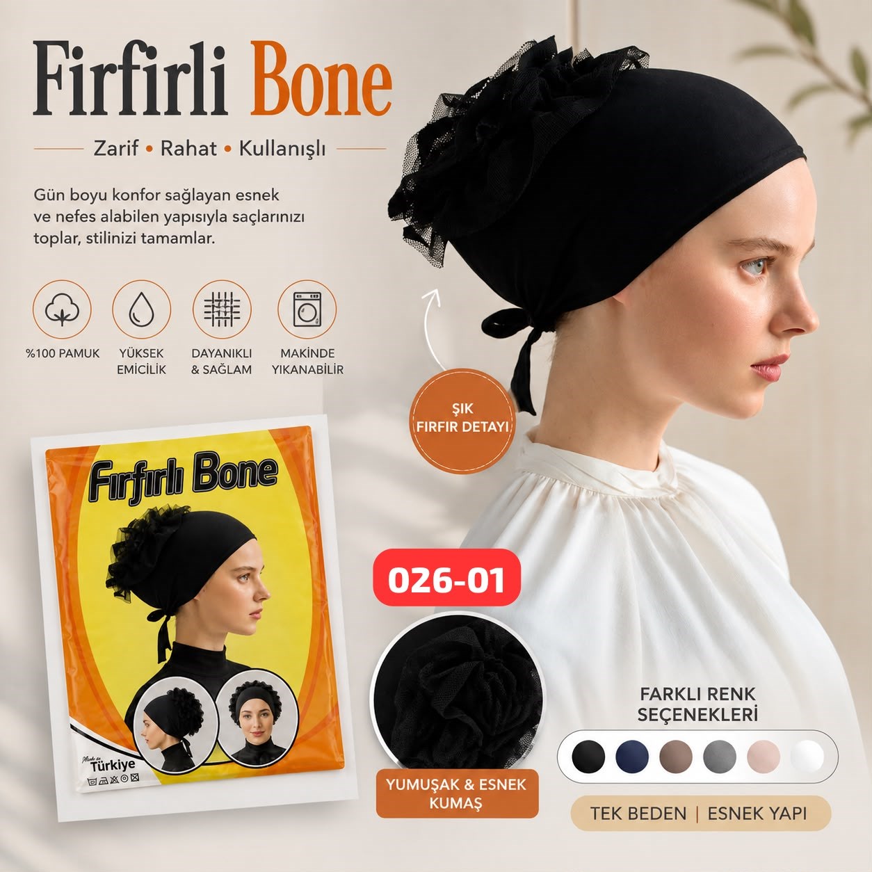 Fırfırlı Bone