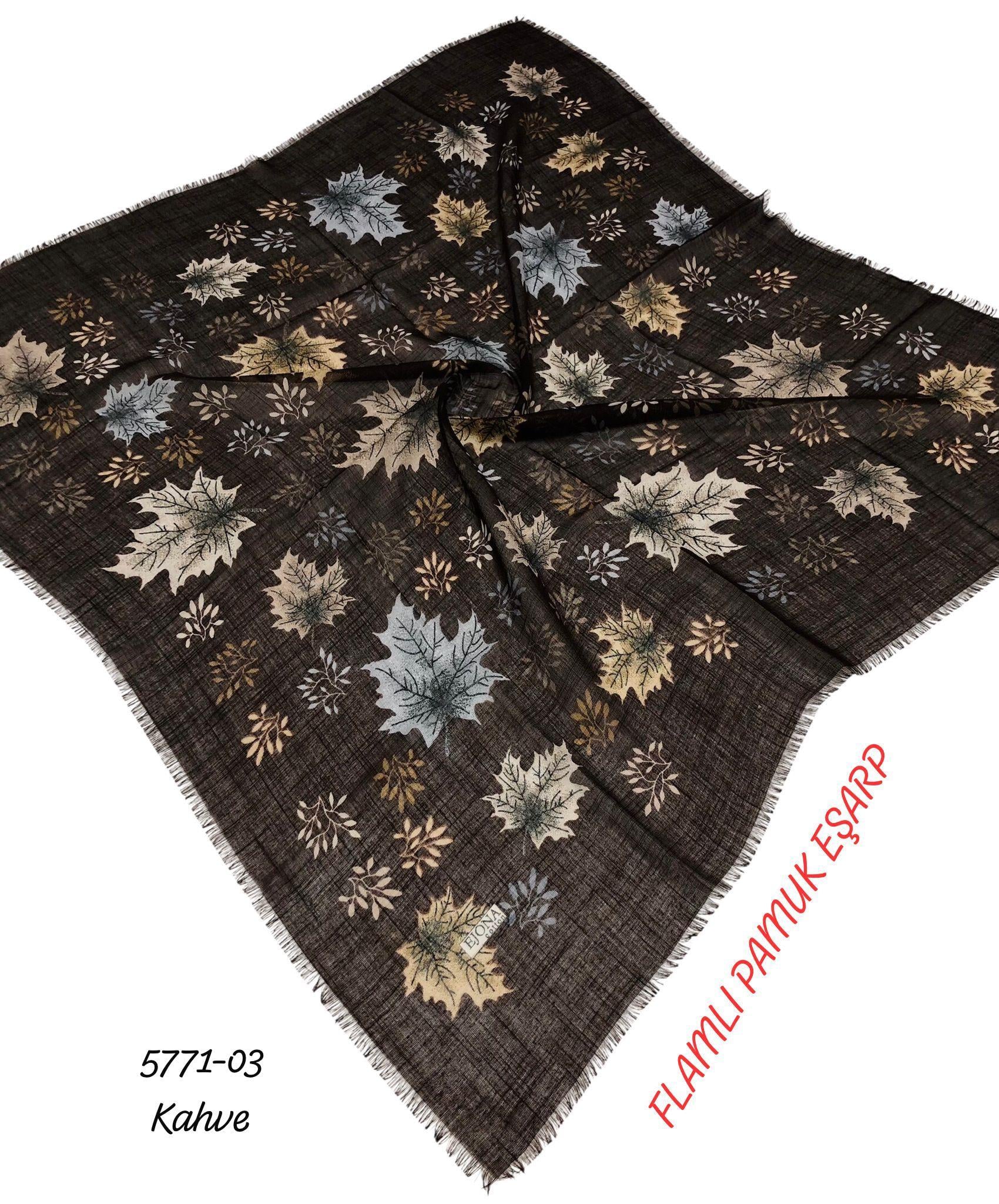 Flamlı Pamuk Eşarp